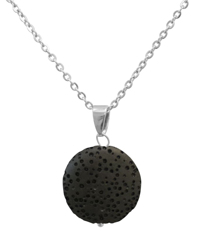 Black Lava Stone Essential Oil Necklace - Necklace