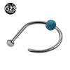 Lava Clip-On Nose Ring Blue - Nose Ring