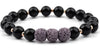 Lava Stone Bracelet - Black Purple - lava stone