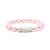 Lava Stone Essential Oil Bracelet - Pink and White 3