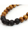 Lava Stone Essential Oil Bracelet - Wood Beads 5 - Bracelet