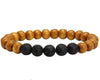 Lava Stone Essential Oil Bracelet - Wood Beads 5 - Bracelet