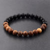 Lava Stone Essential Oil Bracelet - Wood Beads