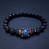 Luxury Blue Tiger Eye Stone and Lava Stones bracelet