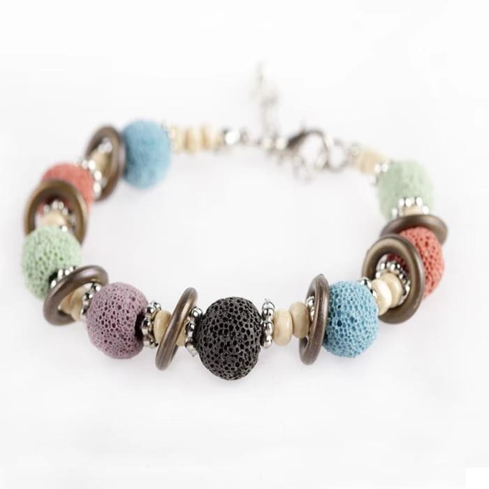 Multi Color Lava Stone Bracelet 2