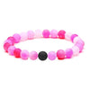Neon Pink Lava Stone Bracelet