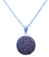 Purple Lava Stone Essential Oil Necklace - Necklace
