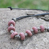 Red 7 Bead Lava Stone Essential Oils Necklace