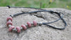 Red 7 Bead Lava Stone Essential Oils Necklace