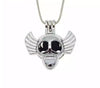 Skull Wings Lava Stone Charm Necklace - Necklace