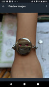 Smile heart eyes medallion felt bracelet - Bracelet