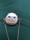 Smile heart medallion felt bracelet - Bracelet