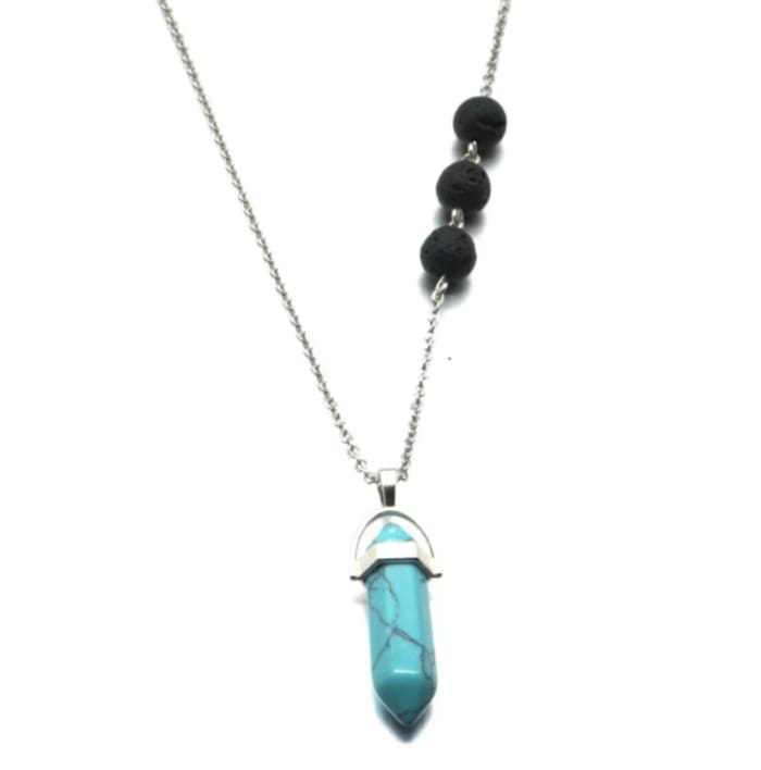Turquoise Lava Stone Necklace